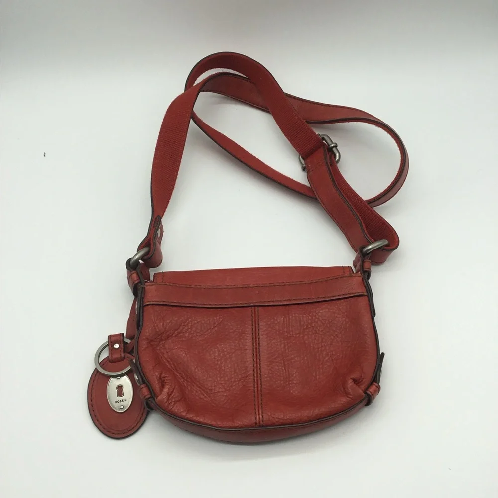 Fossil Maddox Mini Red Leather Crossbody